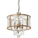 Dudley 4 Light 15 inch Antique Gold Pendant Ceiling Light