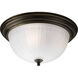 Skeet 3 Light 15.25 inch Antique Bronze Flush Mount Ceiling Light