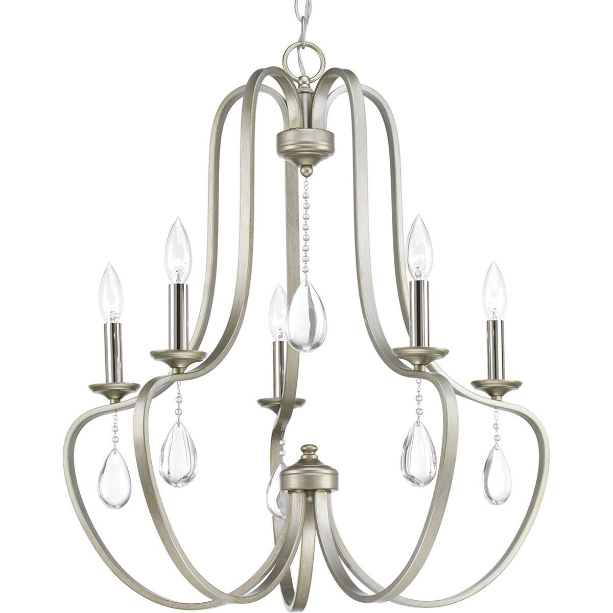 Kenley 5 Light 24.63 inch Silver Ridge Chandelier Ceiling Light
