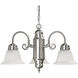 Booker 3 Light 21 inch Matte Nickel Chandelier Ceiling Light