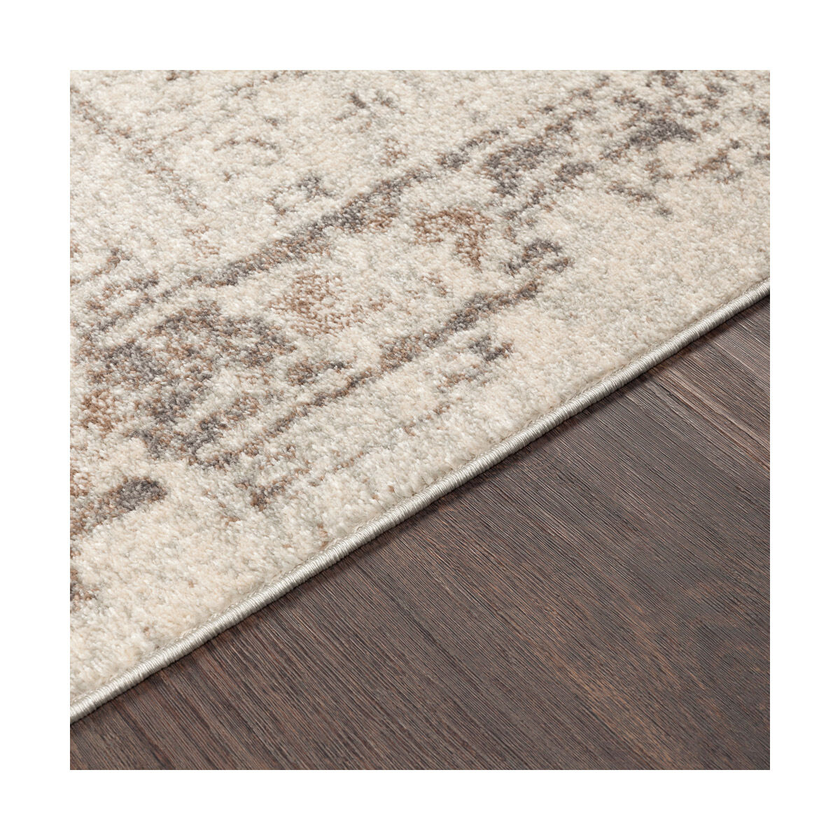 Kendrick 36 X 24 inch Medium Gray/Charcoal/Dark Brown/Camel/Ivory Rugs, Rectangle
