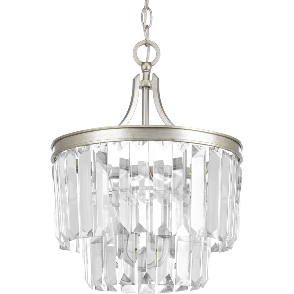 Benedict 3 Light 13 inch Silver Ridge Semi-Flush Convertible Pendant Ceiling Light, Design Series