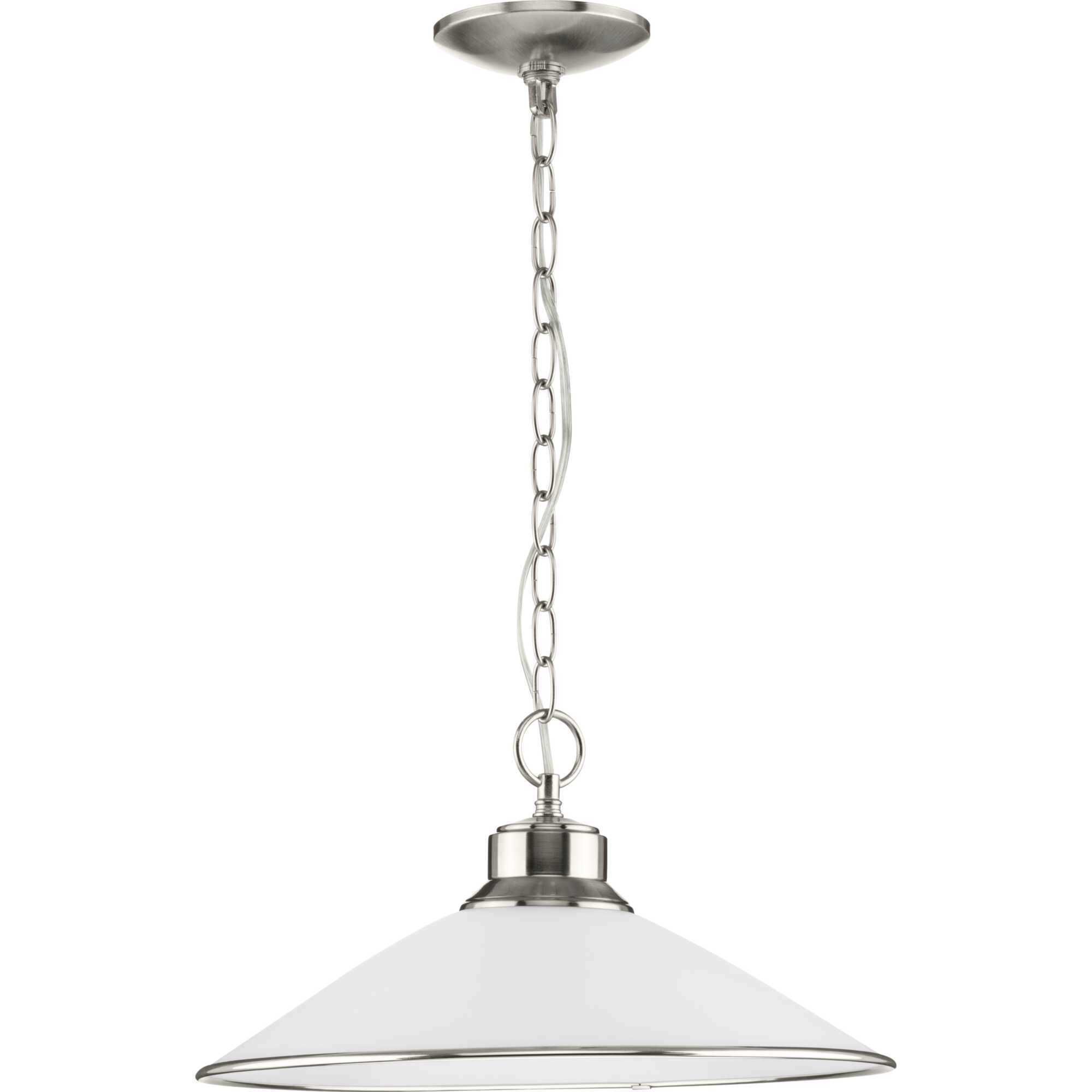 Terra 1 Light 16.63 inch Brushed Nickel Pendant Ceiling Light