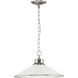 Terra 1 Light 16.63 inch Brushed Nickel Pendant Ceiling Light
