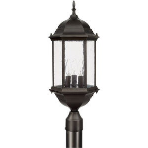 Severinus 3 Light 24 inch Old Bronze Outdoor Post Lantern