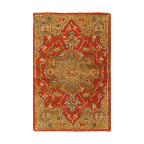 Edda 48 inch Rust/Tan/Camel/Medium Gray Rugs, Wool