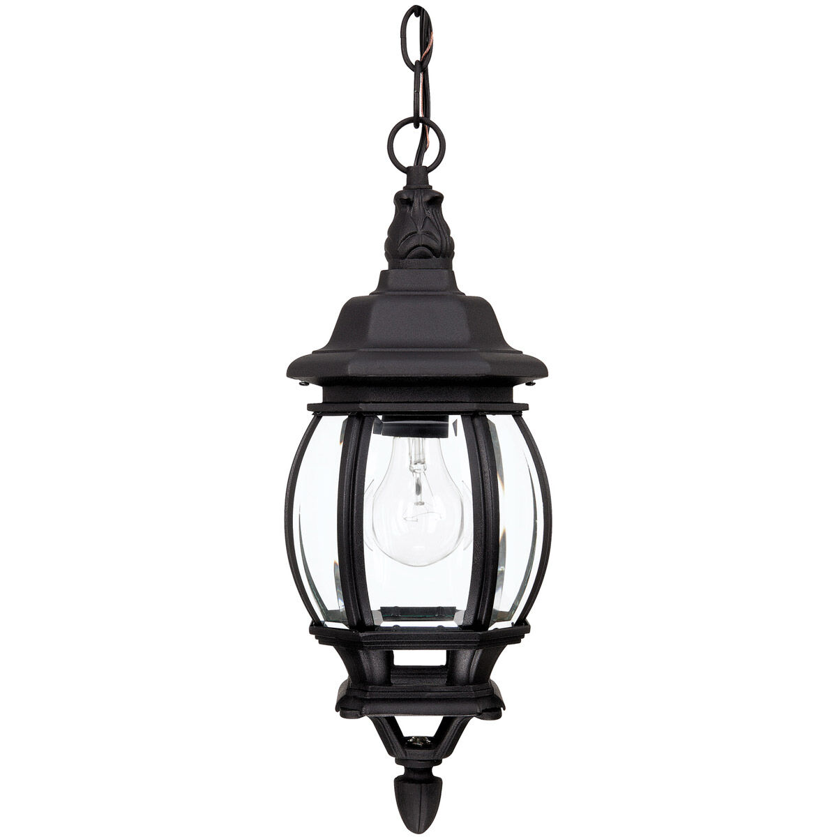 Kelsi 1 Light 6.5 inch Black Outdoor Hanging Lantern