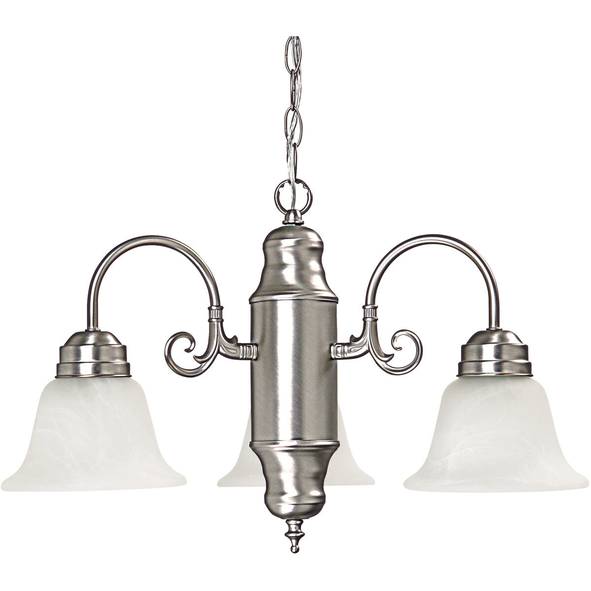 Booker 3 Light 21 inch Matte Nickel Chandelier Ceiling Light