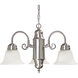 Booker 3 Light 21 inch Matte Nickel Chandelier Ceiling Light