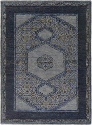 Loren 132 X 96 inch Blue Rug, Rectangle