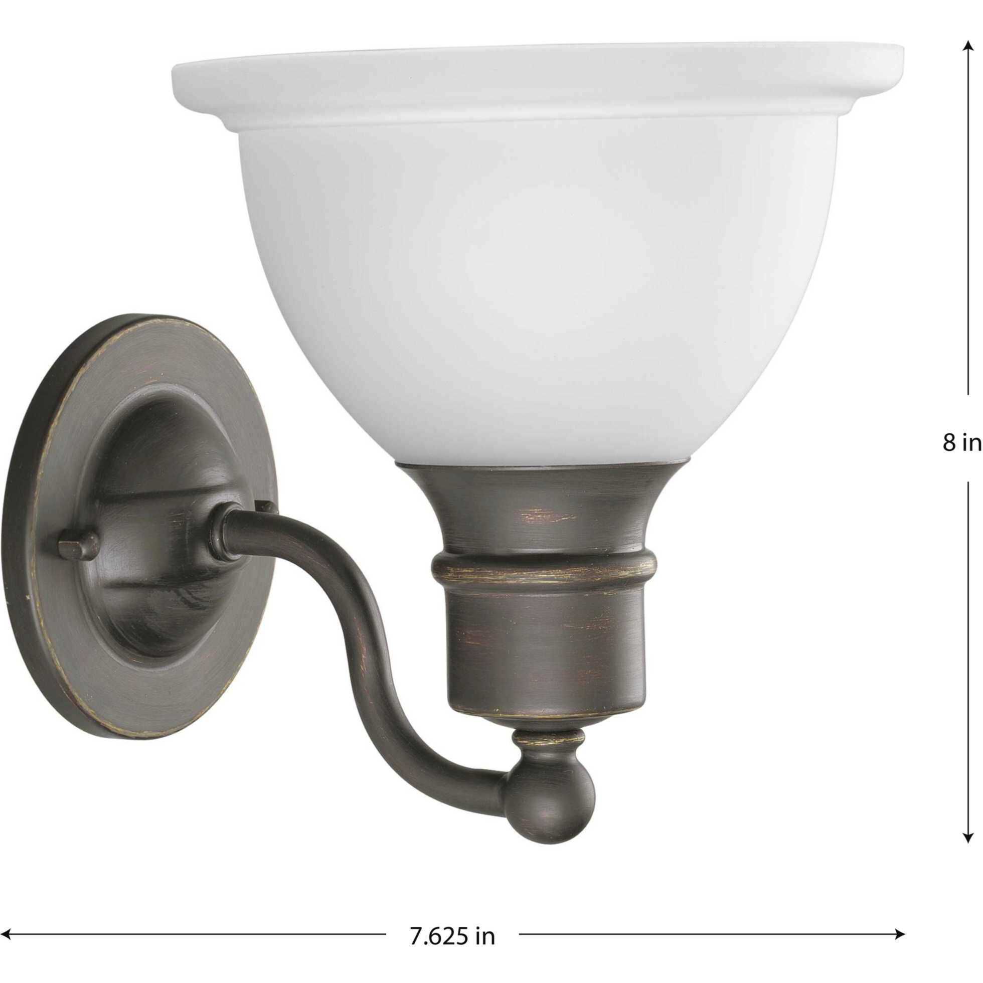 Beacher 1 Light 7.63 inch Antique Bronze Bath Vanity Wall Light