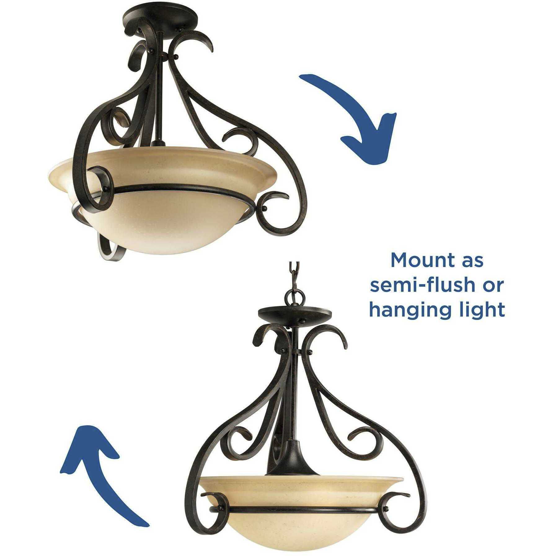Slade 3 Light 18 inch Forged Bronze Foyer Pendant Ceiling Light