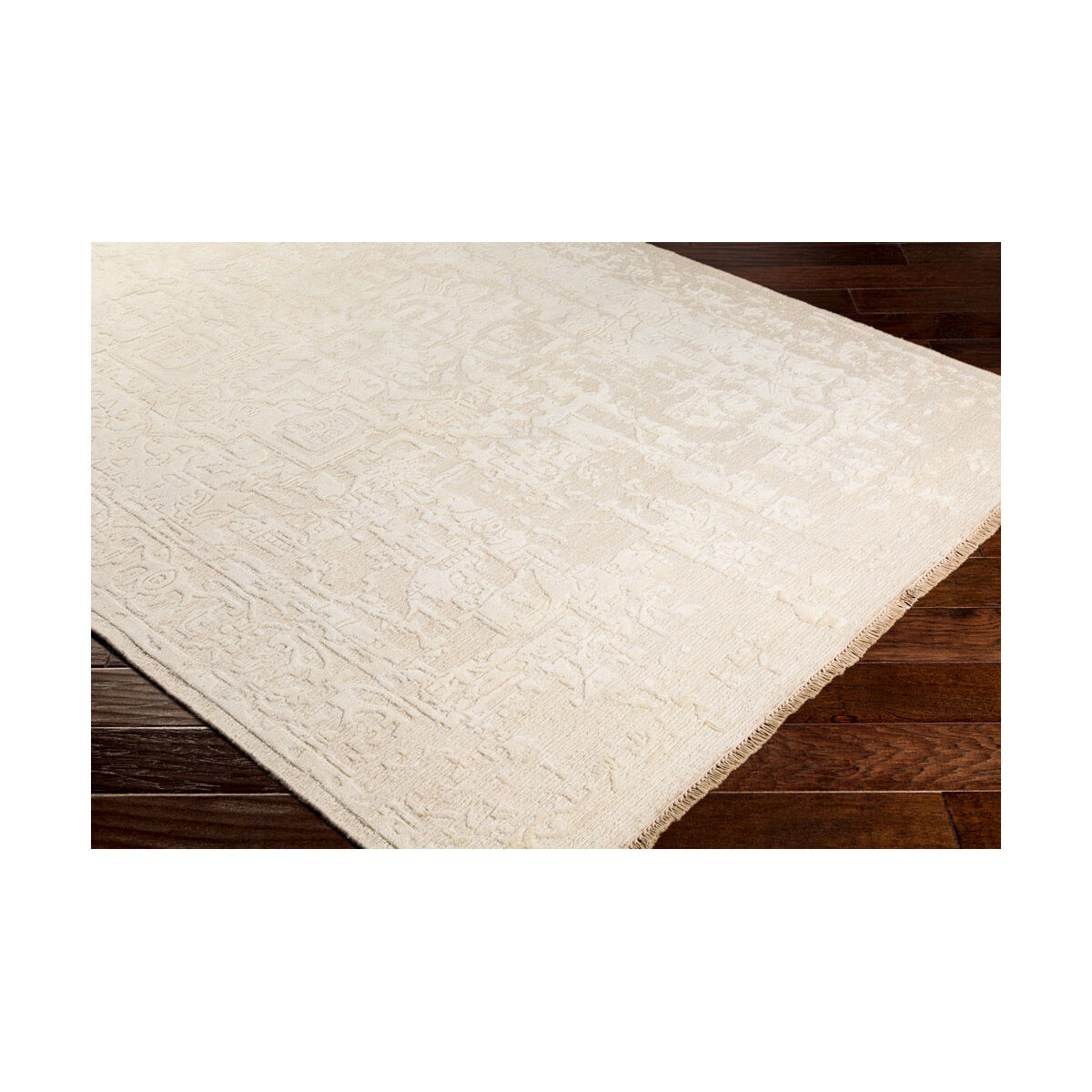 Duke 156 X 108 inch Cream Rugs, Wool