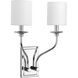 Sheila 2 Light 14 inch Polished Chrome Wall Sconce Wall Light, Design Series