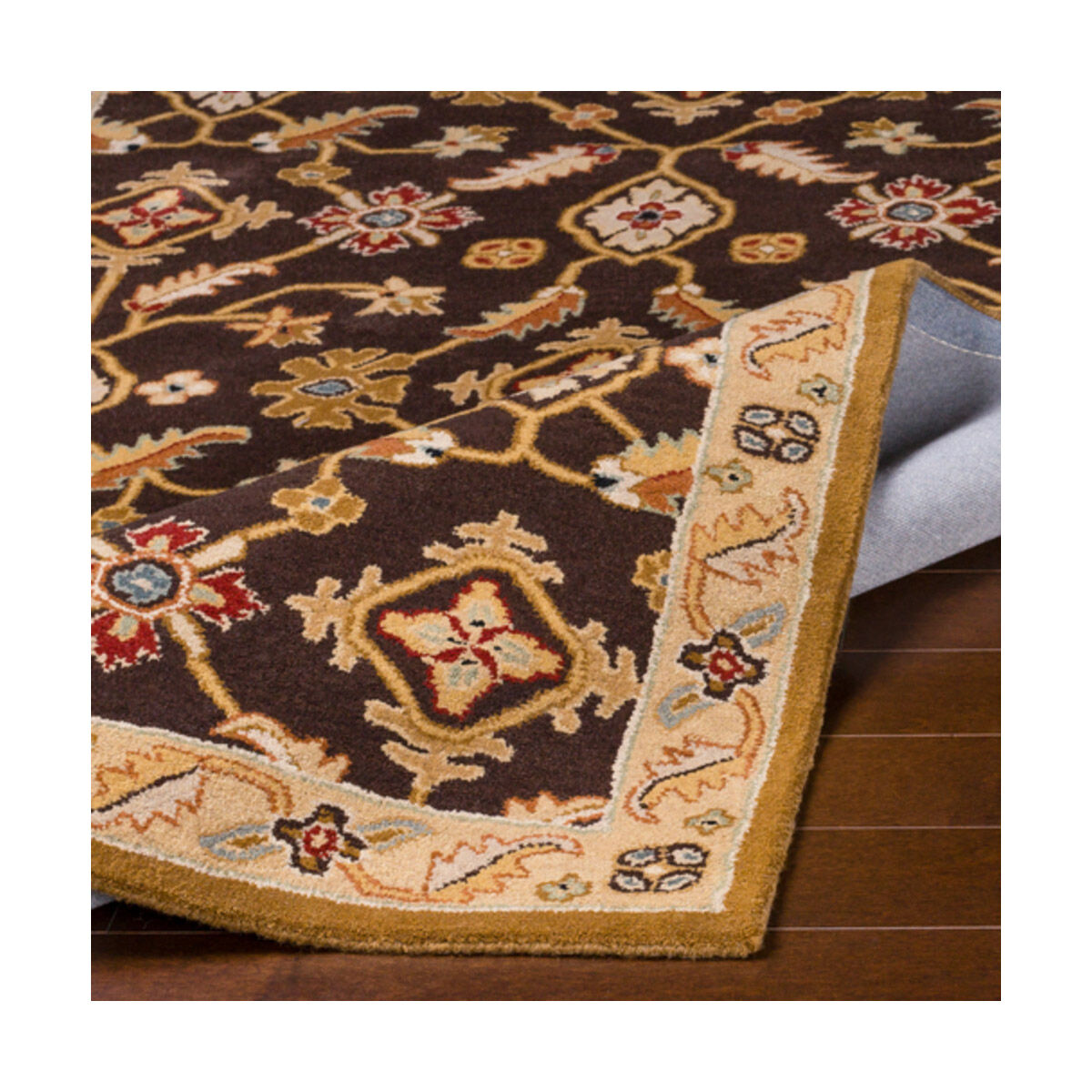 Edda 72 X 48 inch Dark Brown/Camel/Wheat/Khaki/Medium Gray/Rust Rugs, Wool