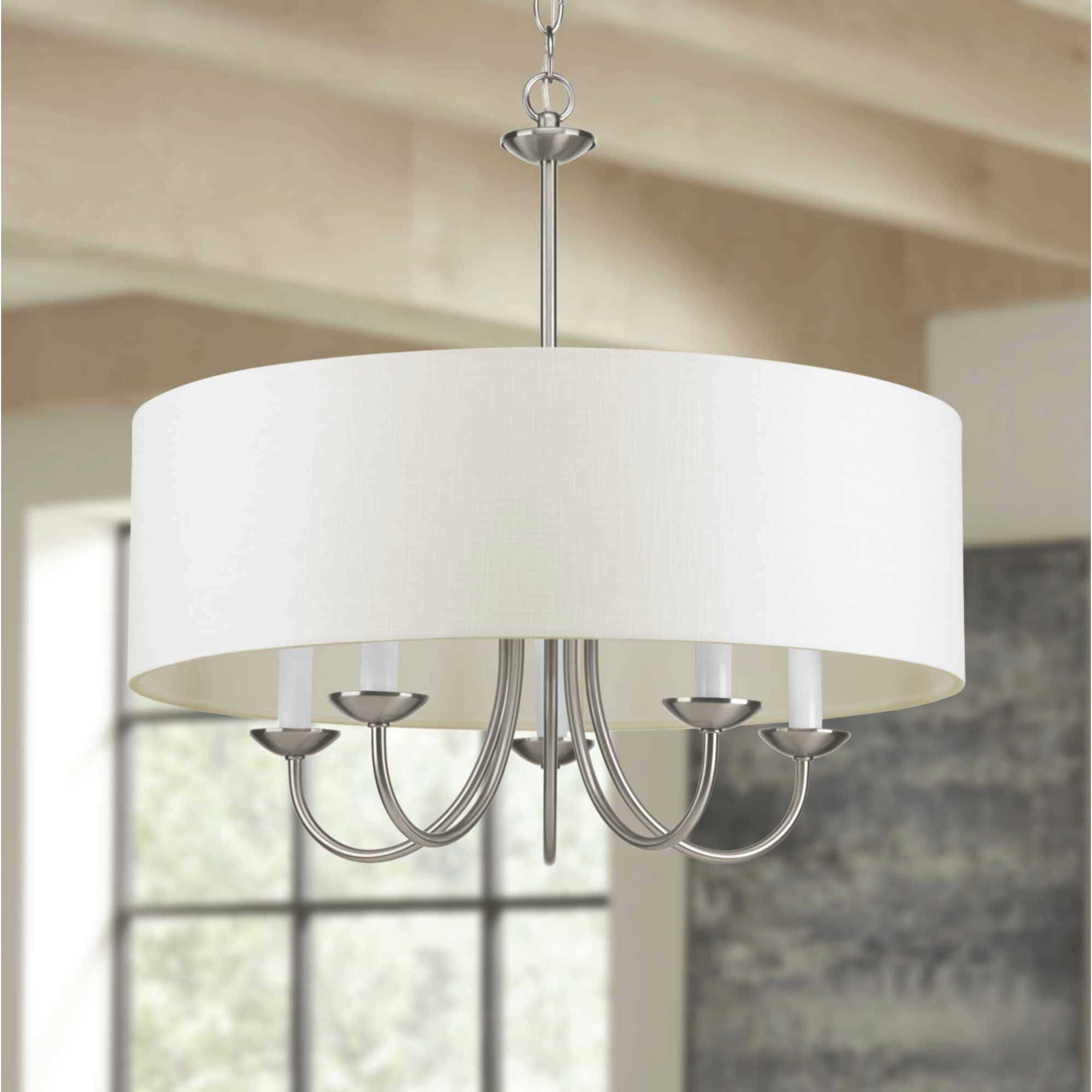 Victor 5 Light 21.63 inch Brushed Nickel Chandelier Ceiling Light