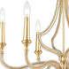 Harry 6 Light 26 inch Parisian Gold Leaf Chandelier Ceiling Light