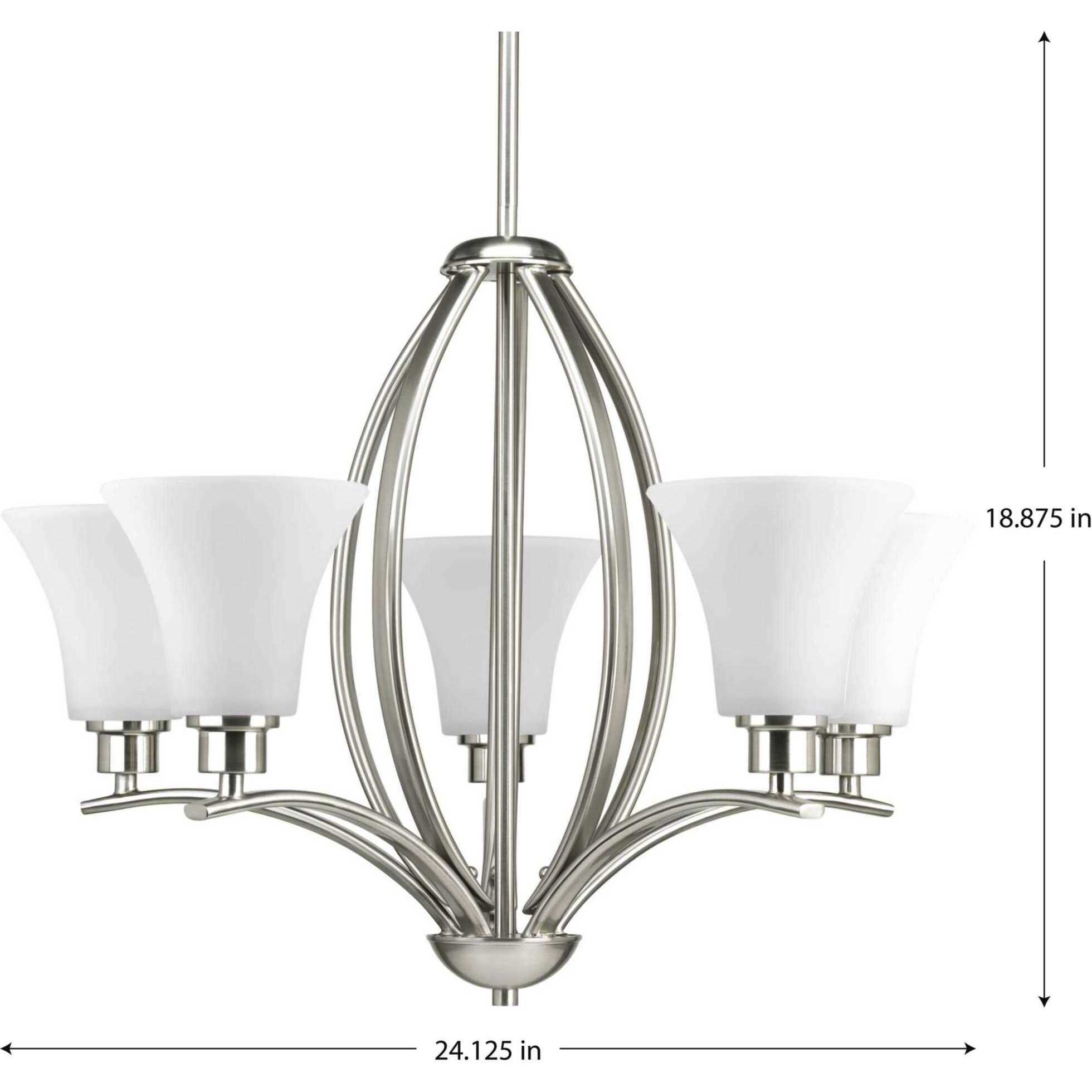 Mackinley 5 Light 24.13 inch Brushed Nickel Chandelier Ceiling Light