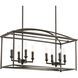 Fiona 8 Light 12 inch Antique Bronze Chandelier Ceiling Light