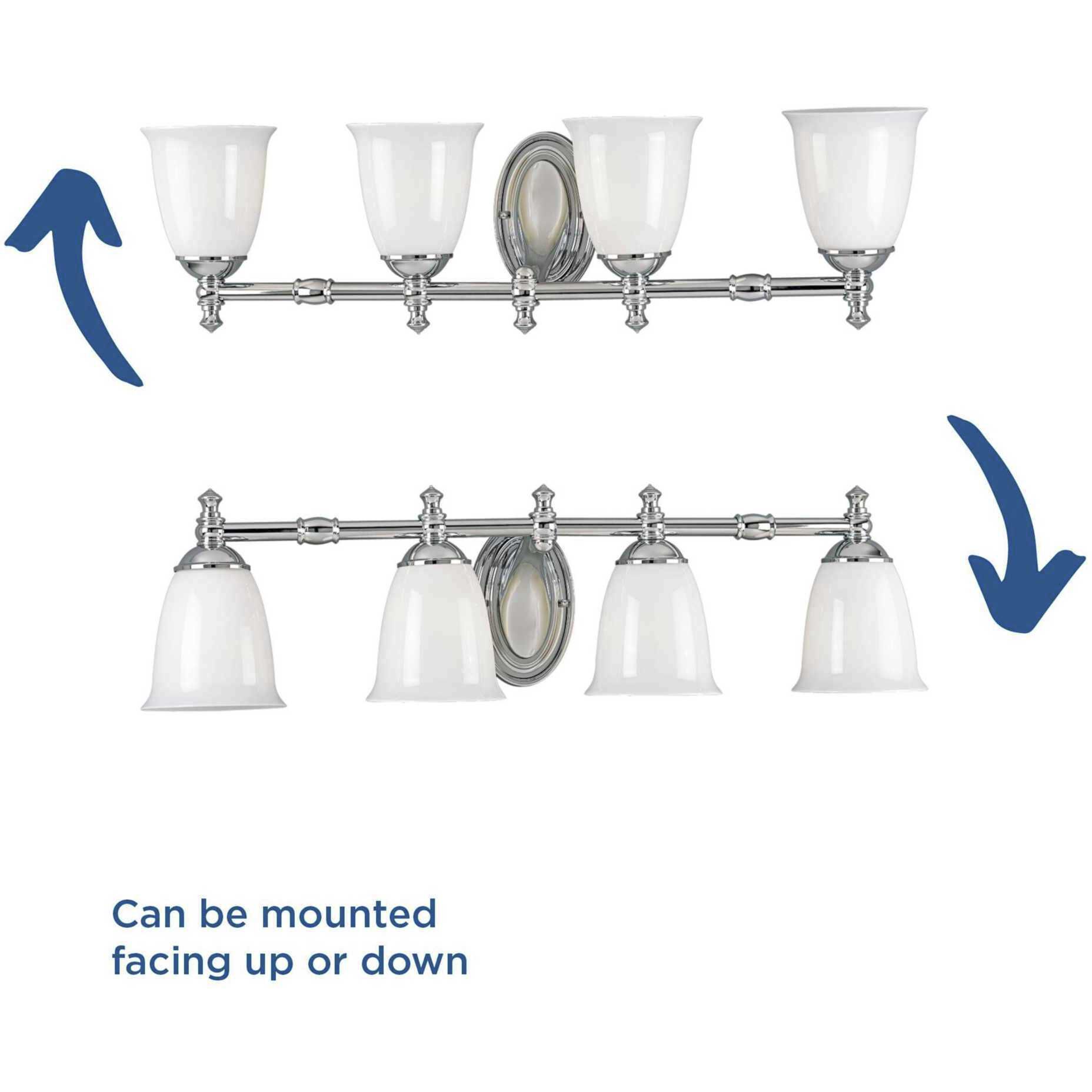 Juno 4 Light 33 inch Polished Chrome Bath Vanity Wall Light, Delta