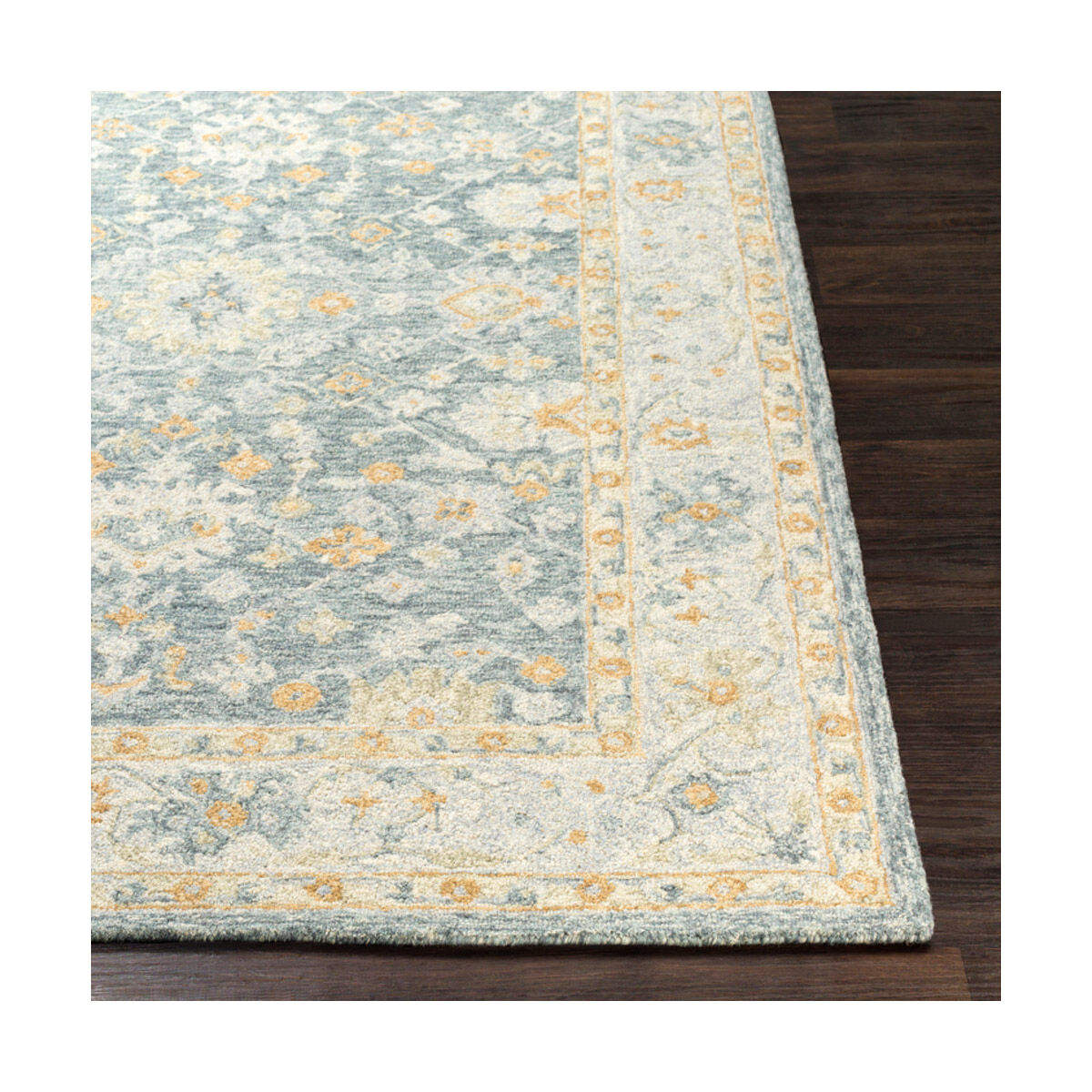 Jocosa 36 X 24 inch Dark Green/Sea Foam/Khaki/Tan/Ice Blue Rugs, Rectangle