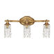 Dudley 3 Light 21 inch Antique Gold Vanity Light Wall Light