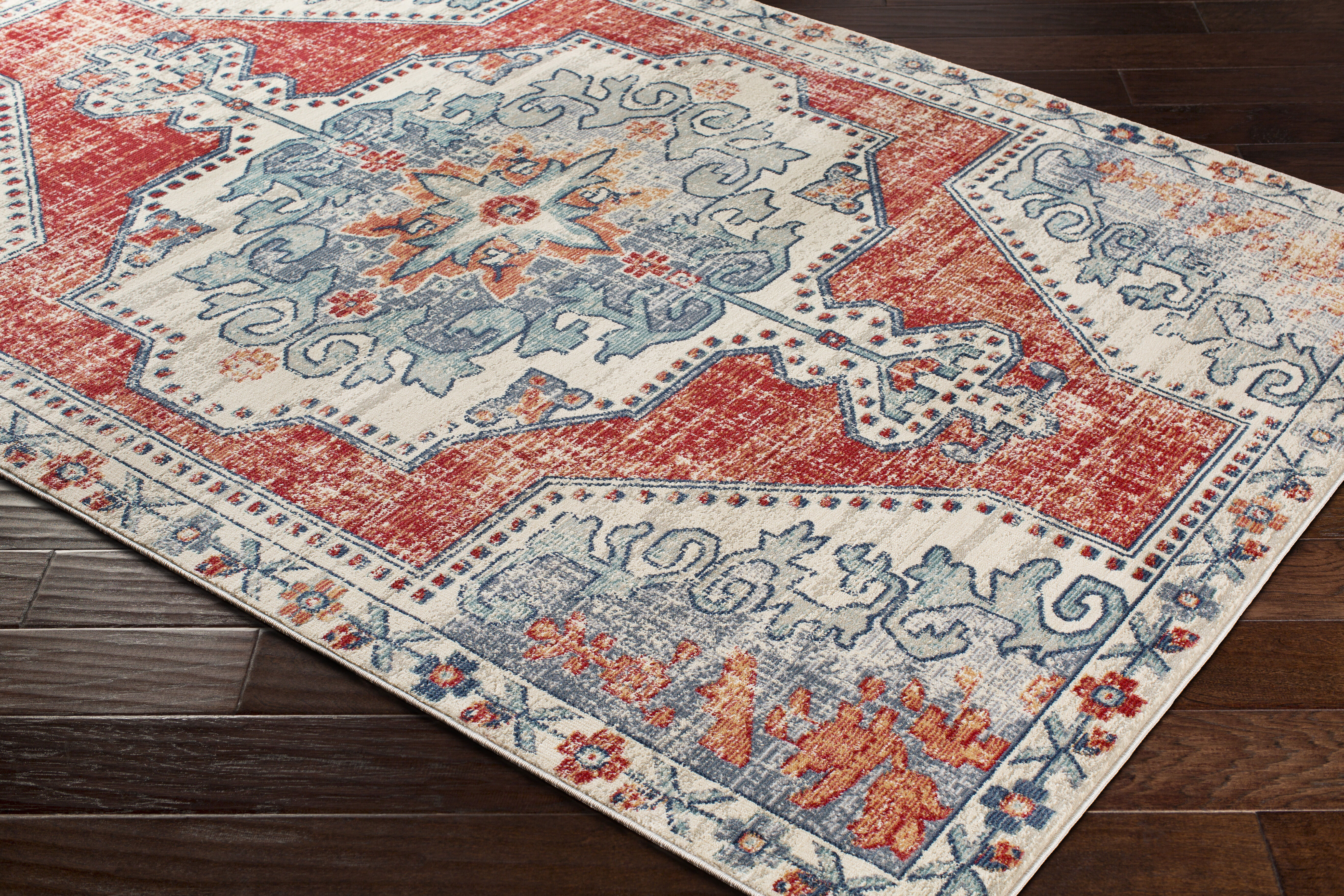 Prince 35 X 24 inch Red Rug, Rectangle