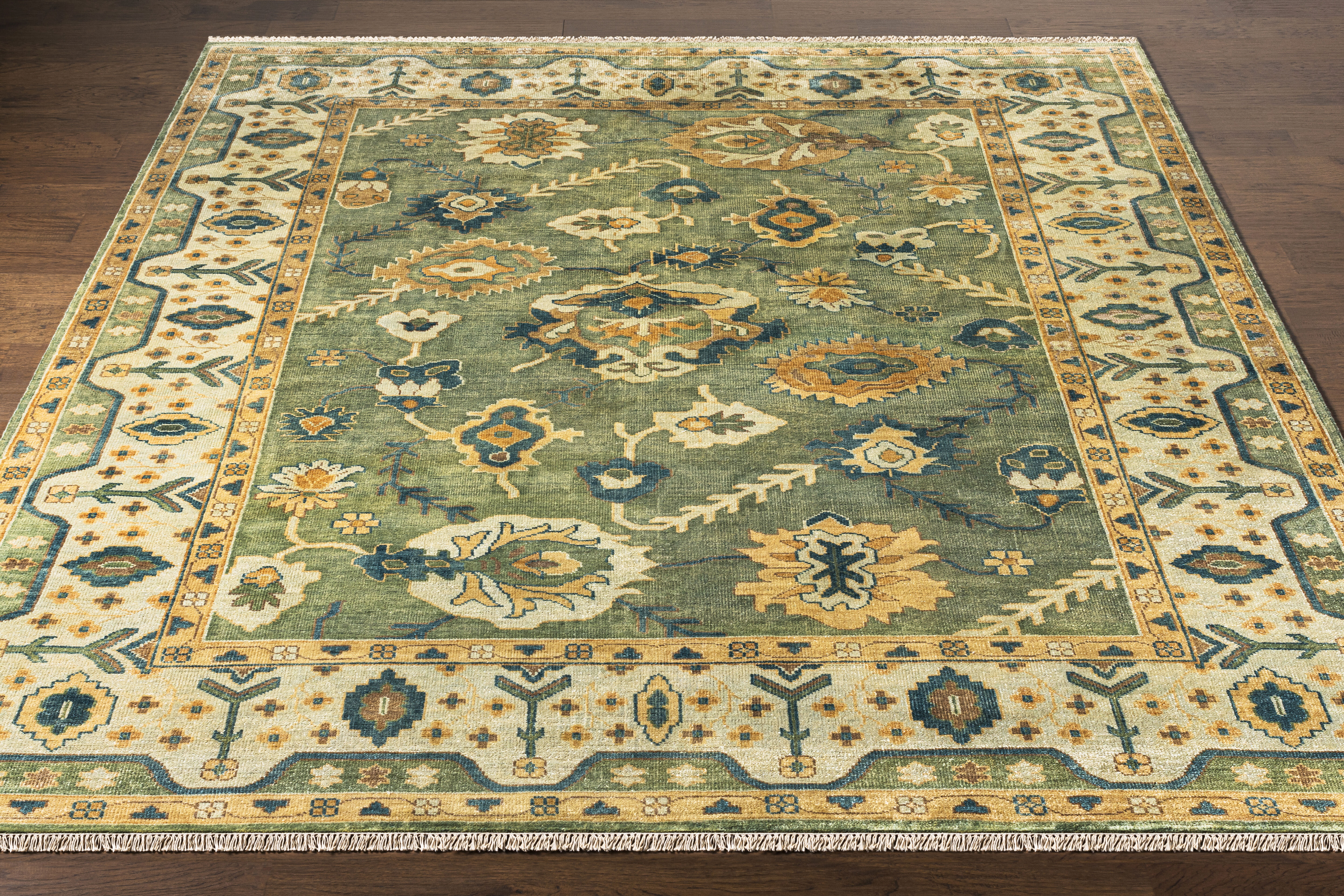 Fantasia 132 X 96 inch Dusty Sage Rug, Rectangle