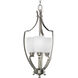 Miranda 3 Light 12 inch Brushed Nickel Hall & Foyer Ceiling Light