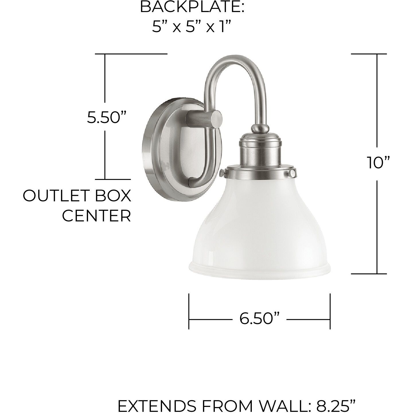 Felix 1 Light 7 inch Brushed Nickel Sconce Wall Light