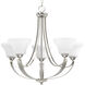 Vanora 5 Light 28.5 inch Polished Nickel Chandelier Ceiling Light, Design Series
