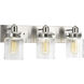 Buckley 3 Light 22 inch Brushed Nickel Bath Vanity Wall Light