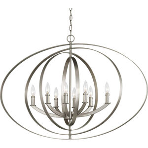 Buster 8 Light 14 inch Burnished Silver Foyer Pendant Ceiling Light