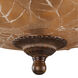Hamlet 3 Light 16 inch Golden Bronze Semi Flush Mount Ceiling Light