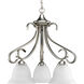 Slade 3 Light 19.13 inch Brushed Nickel Chandelier Ceiling Light