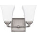 Booker 2 Light 13 inch Brushed Nickel Vanity Light Wall Light