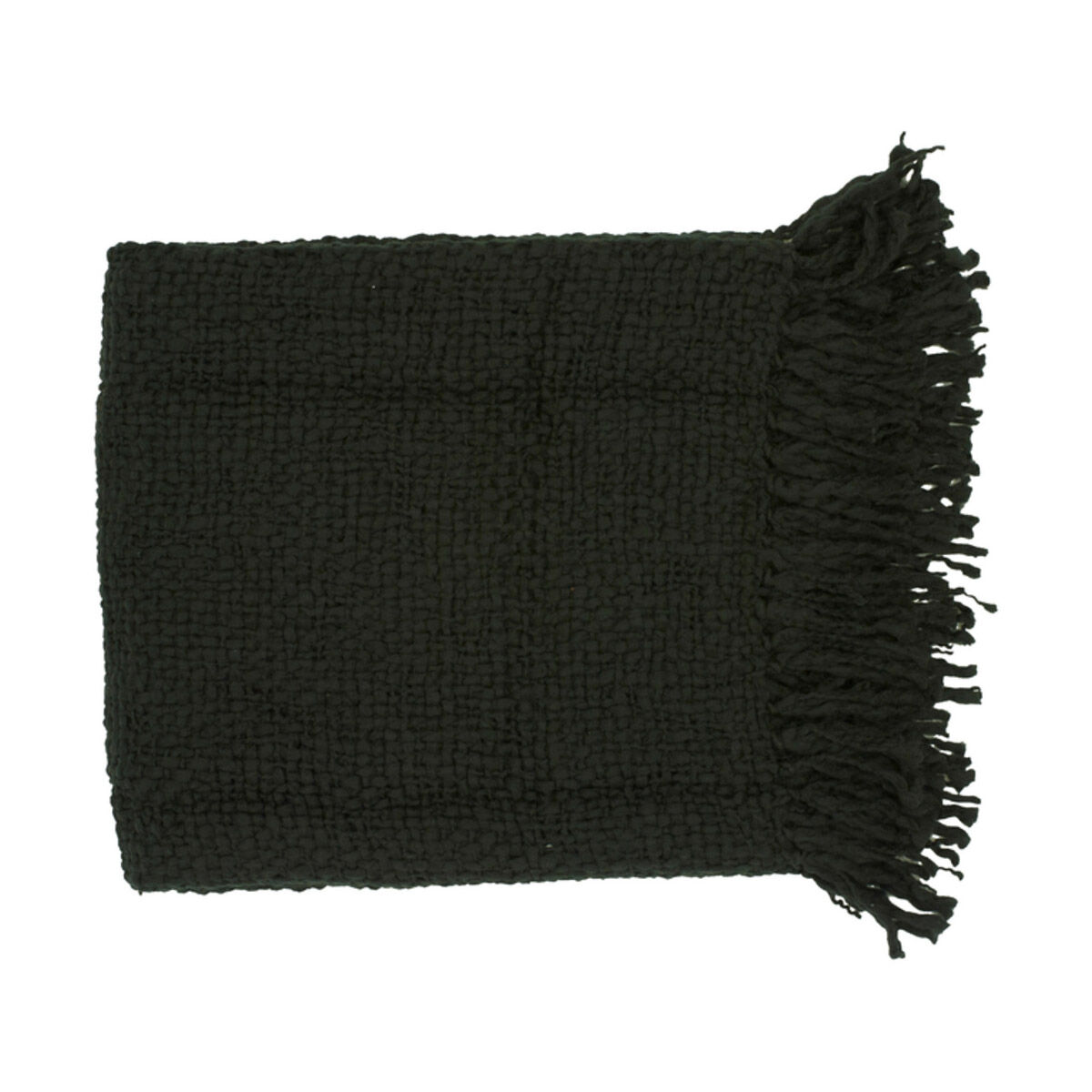 Feronia 71 X 51 inch Black Throw