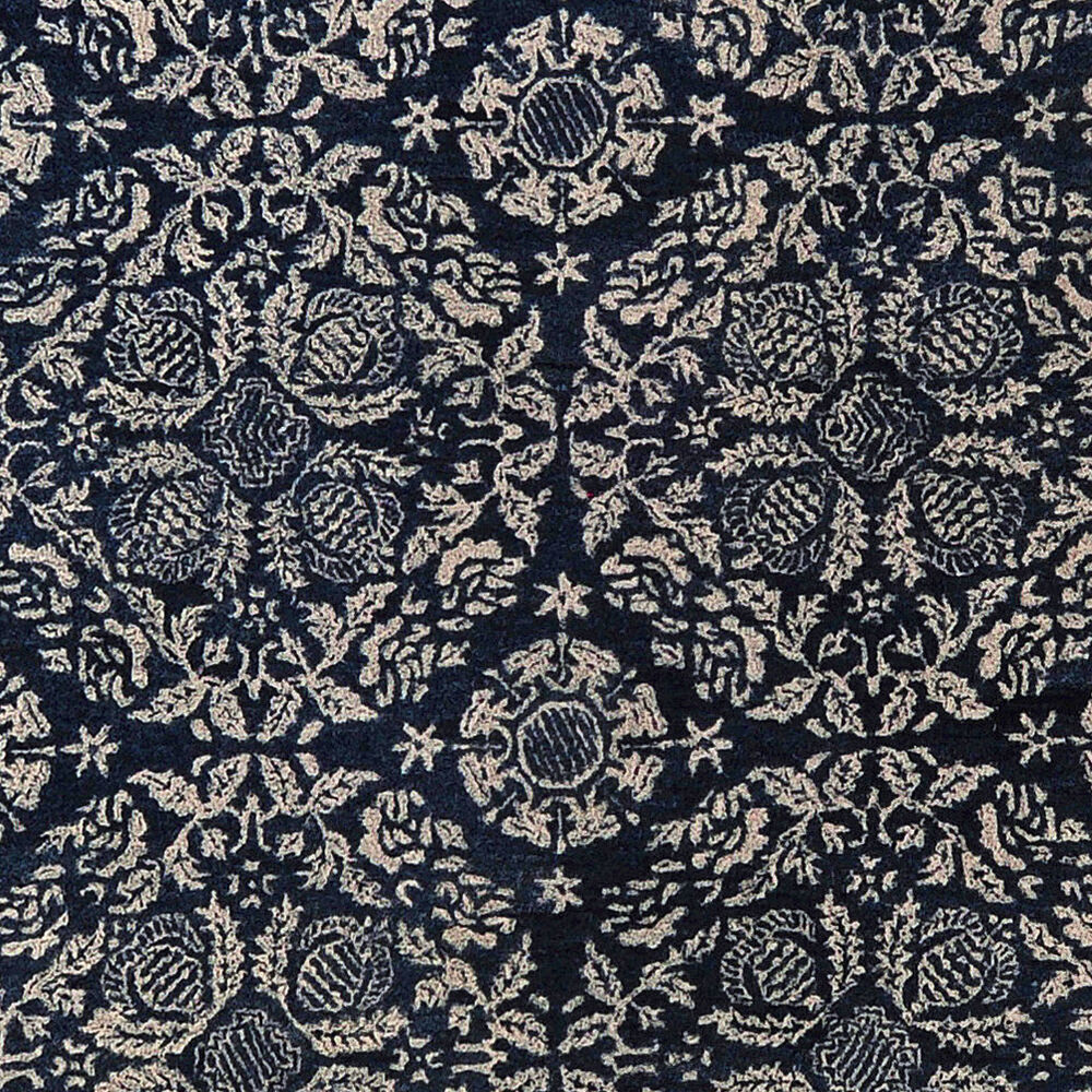 Hendrick 108 X 72 inch Dark Blue Rug, Rectangle