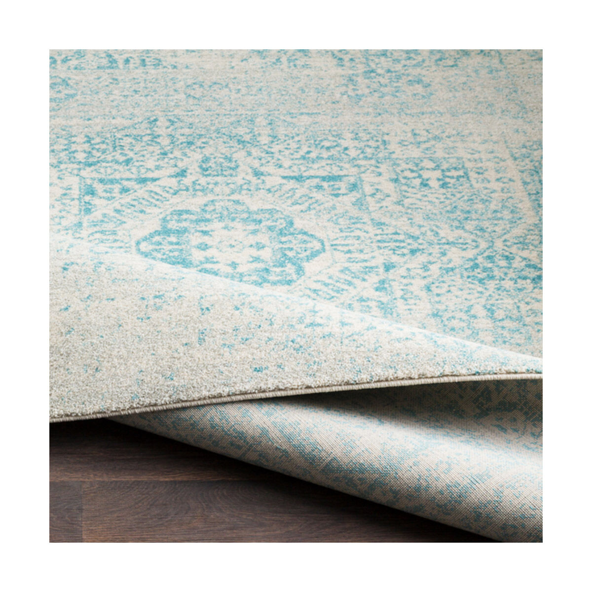 Channing 67 X 47 inch Teal Rug, Rectangle