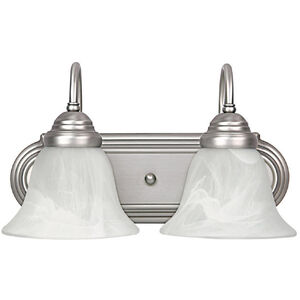 Booker 2 Light 14 inch Matte Nickel Vanity Light Wall Light