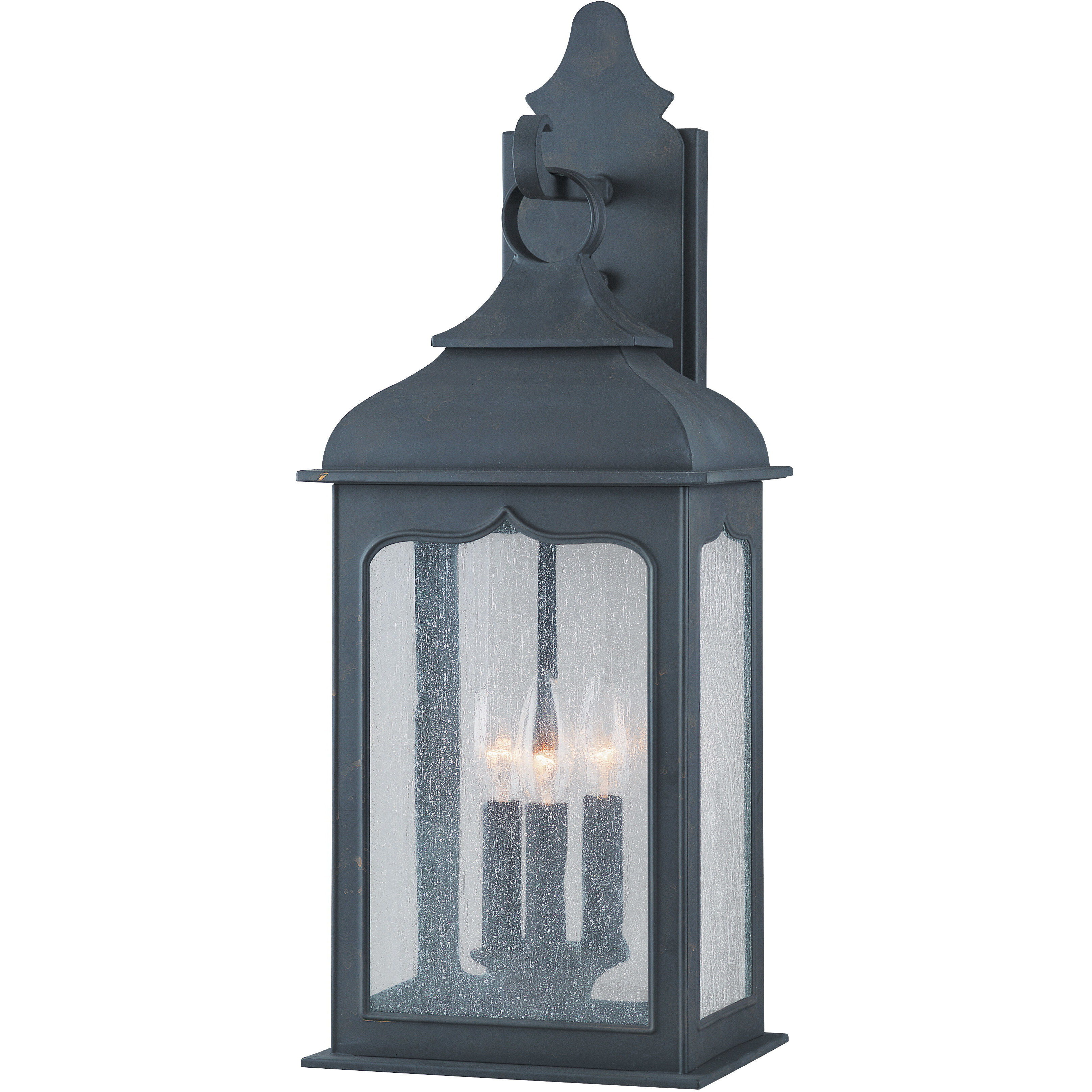 Vigilius 3 Light 23 inch Colonial Iron Outdoor Wall Sconce