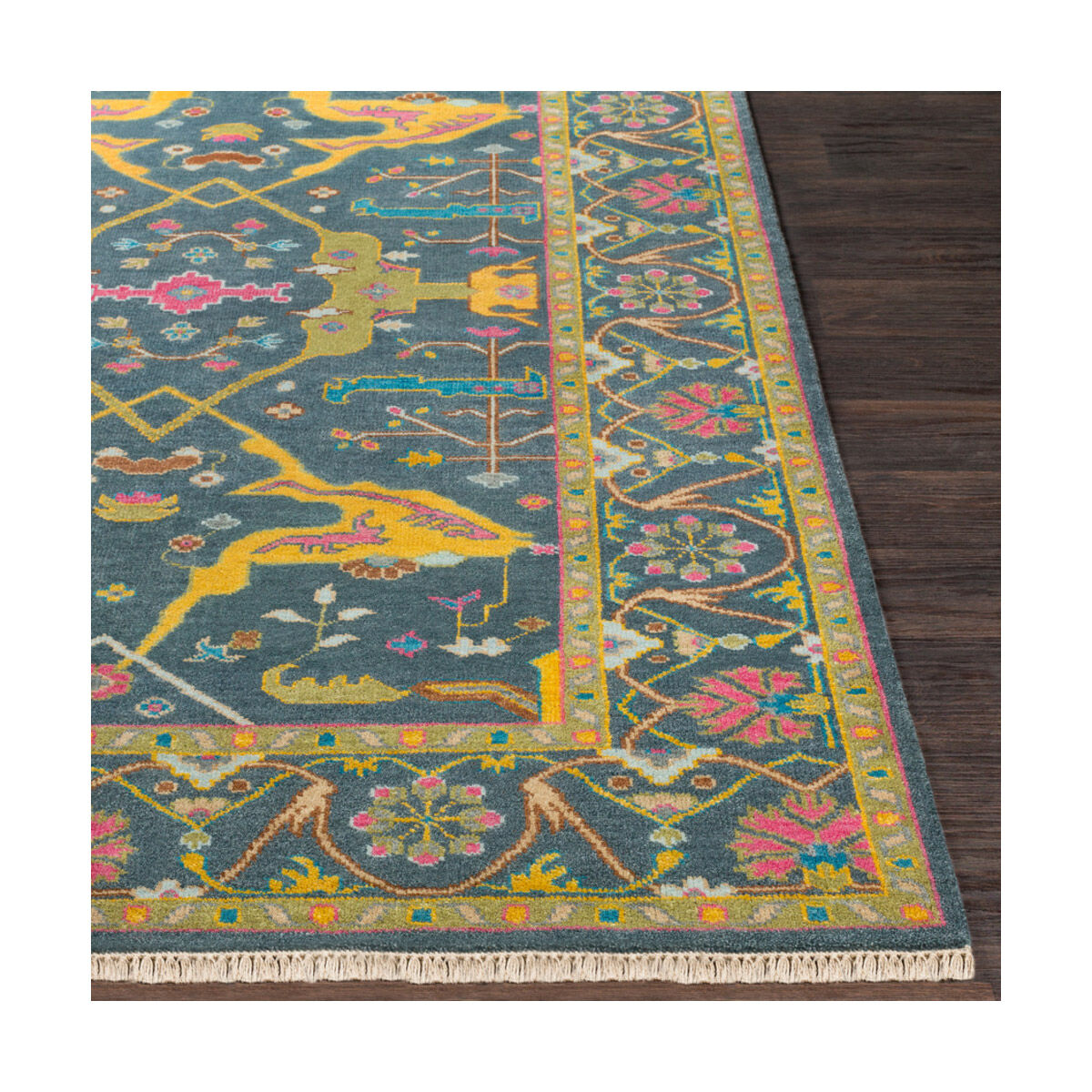 Kinsey 36 X 24 inch Navy/Mustard/Olive/Bright Pink/Dark Brown/Aqua Rugs, Rectangle