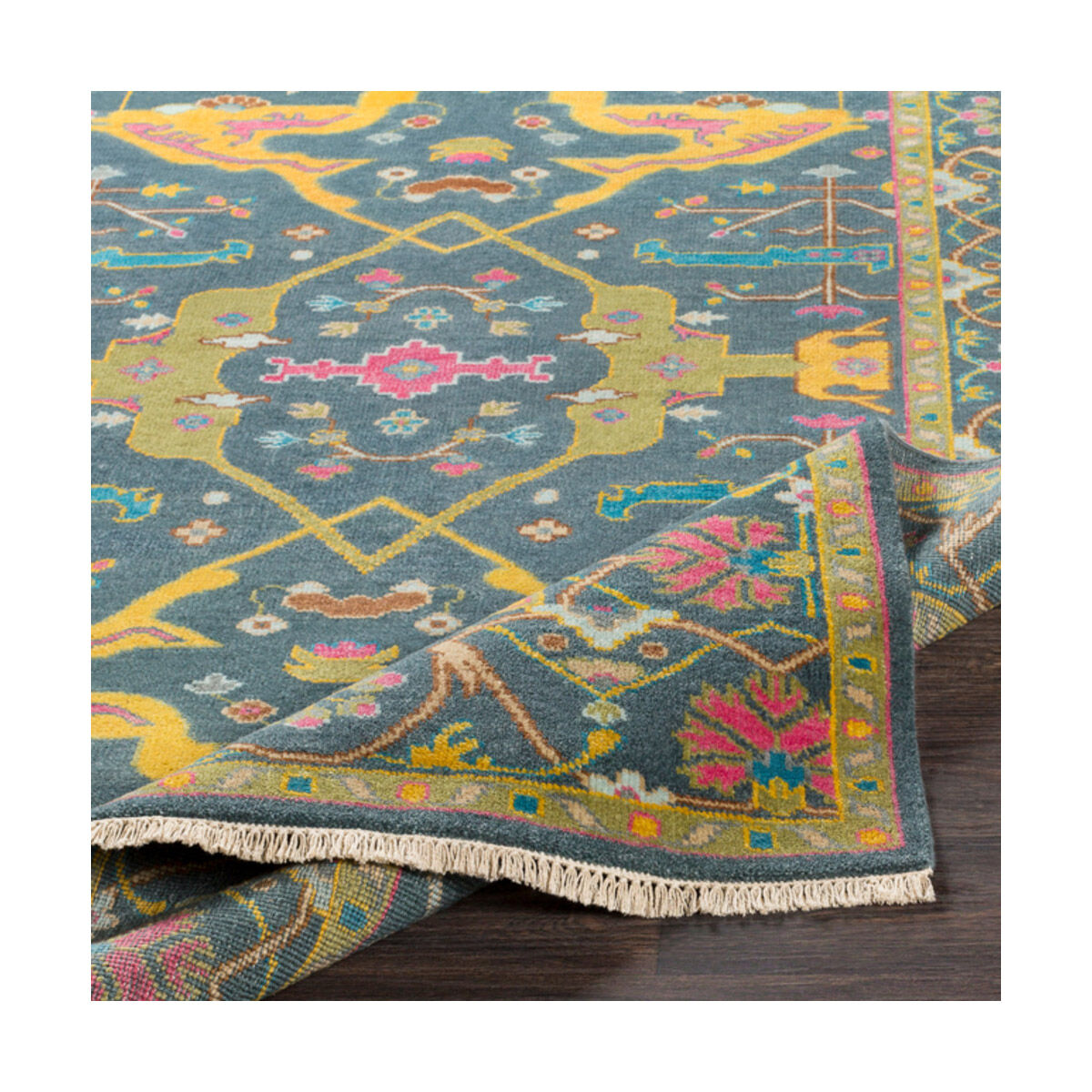 Kinsey 36 X 24 inch Navy/Mustard/Olive/Bright Pink/Dark Brown/Aqua Rugs, Rectangle