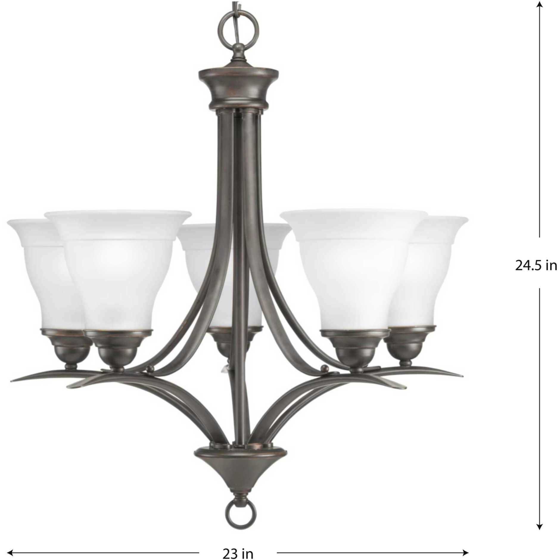Nerissa 5 Light 23 inch Antique Bronze Chandelier Ceiling Light