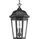 Gilford 3 Light 10.38 inch Textured Black Outdoor Hanging Lantern, Design Series