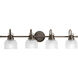 Karise 4 Light 35.5 inch Venetian Bronze Bath Vanity Wall Light