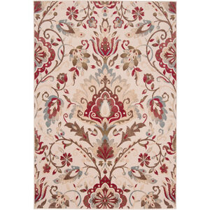 Musetta 91 X 63 inch Red Rug, Rectangle