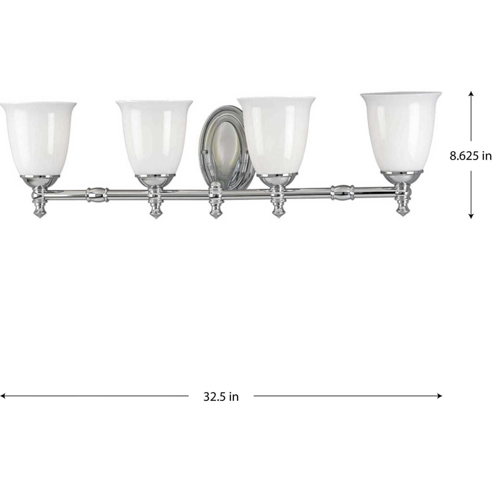 Juno 4 Light 33 inch Polished Chrome Bath Vanity Wall Light, Delta