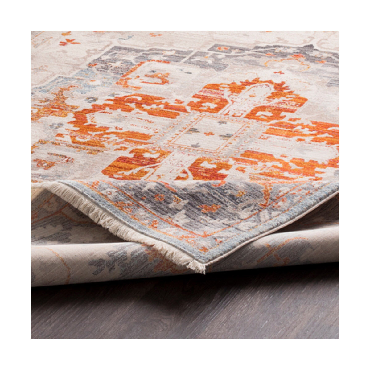 Preston 67 X 47 inch Burnt Orange/Bright Red/Aqua/Rose/Saffron/Cream Rugs, Rectangle