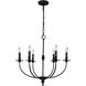 Trinity 6 Light 25 inch Oil Rubbed Bronze Chandelier Ceiling Light